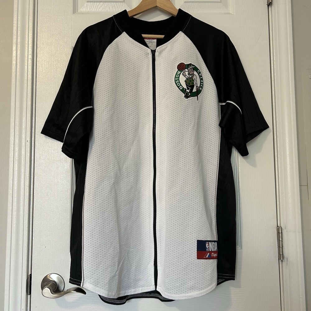 NBA Majestic Boston Celtics Vintage Warm‎ Up and Shooting Jersey